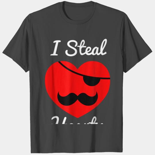 Valentines Day I Steal Mustaches Heart Men Women k T Shirts