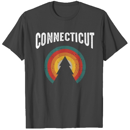 Connecticut Vintage Sunset Outdoors Hiking Souveni T Shirts
