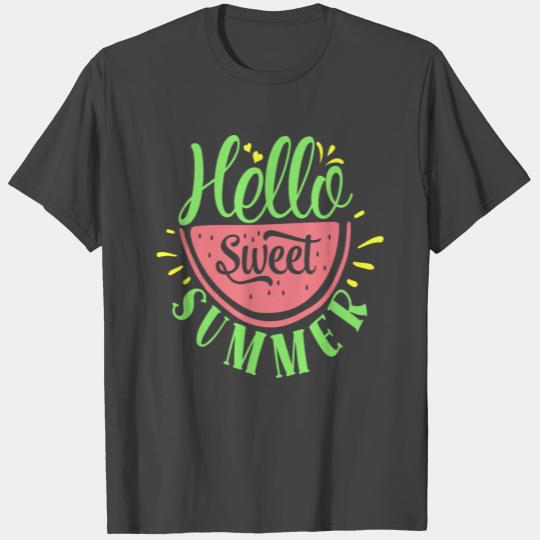 Melon Fruits Summer Vacation Beach Sun Sea T Shirts