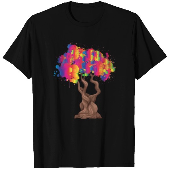 Hand Drawn Rainbow Tree - LGBTQ Pride T Shirts