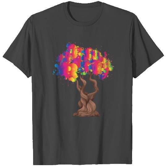 Hand Drawn Rainbow Tree - LGBTQ Pride T Shirts