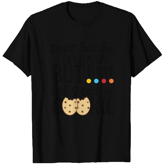 Dear Santa let's eat a cookie funny Christmas gift T Shirts