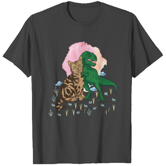 ew people cats cat ey dino dinos t-rex saurians T Shirts