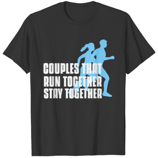 jogging - running couple - jogging couple T-shirt