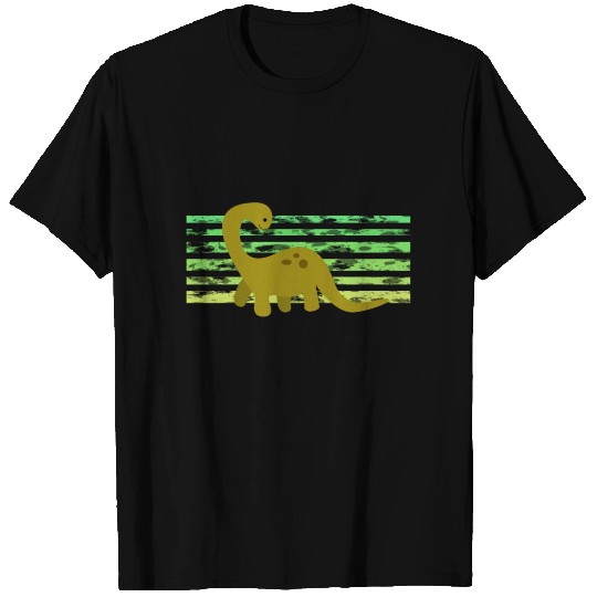 Brontosaurus dinosaur retro sunset T Shirts