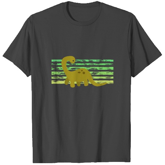 Brontosaurus dinosaur retro sunset T Shirts