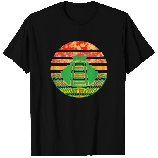 Maya temple sunset T Shirts
