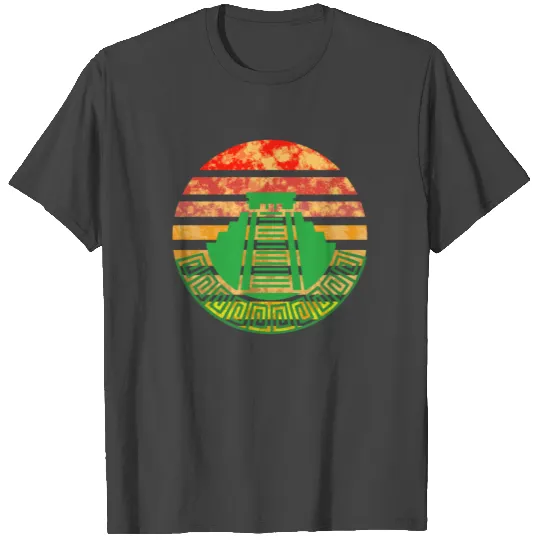 Maya temple sunset T Shirts