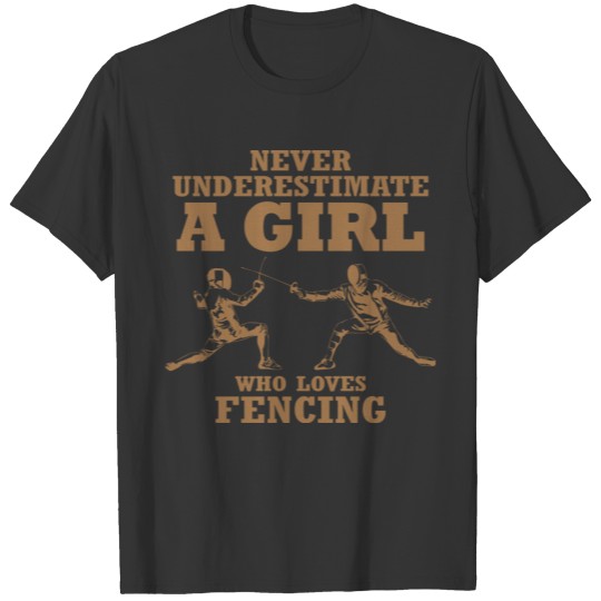 Girl fencing gift fencer sport T Shirts