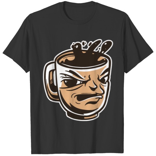 Suspicious coffee face T-shirt