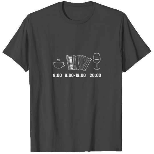 Accordion Daily Schedule Music Teacher Musician T Shirts
