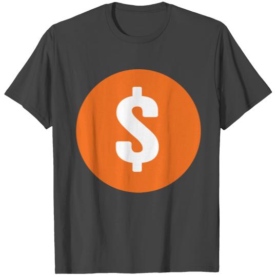dollar sign yellow circle vector design T Shirts