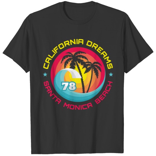 T-shirt Santa Monica Beach California dreams beach T-shirt