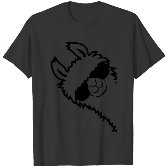 Lama guckt seitlich T-shirt