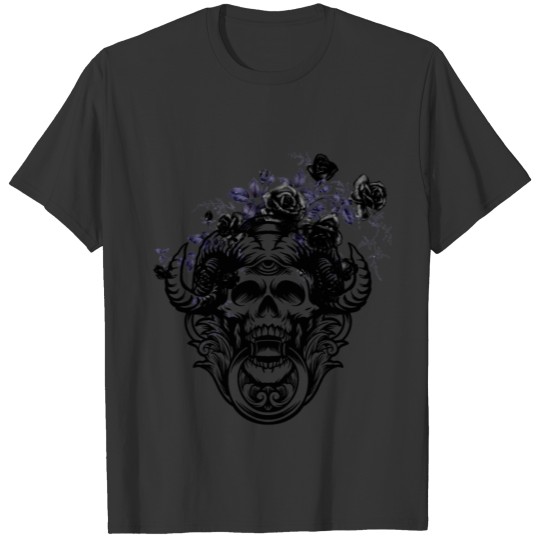 Gothik raven goth skull death skull punk dark T-shirt