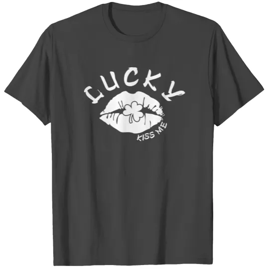 Lucky Kiss Me | Vintage St Patricks Day Shamrock T Shirts