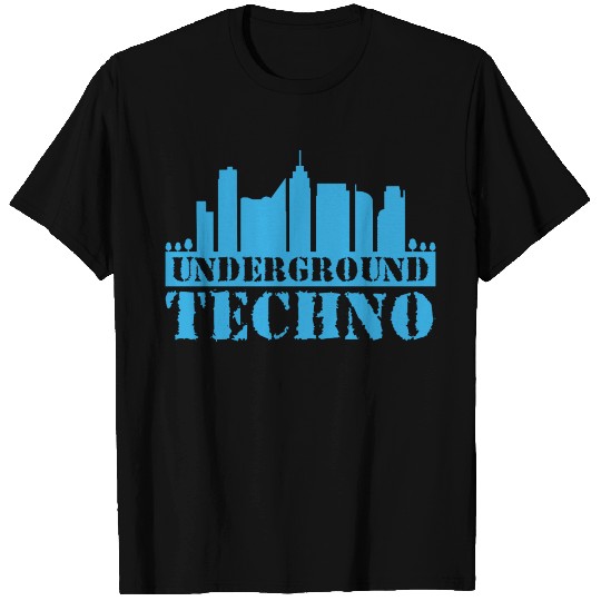 Underground techno raving party music T Shirts