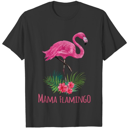 Cute Mama Flamingo Art Funny Mothers Day Proud Fla T Shirts