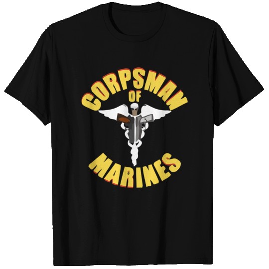 Us Navy Corpsman 8404 Fmf Veteran Front & Back Des T Shirts