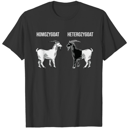Heterozygoats Genetic Humor biology Allele nerd T-shirt