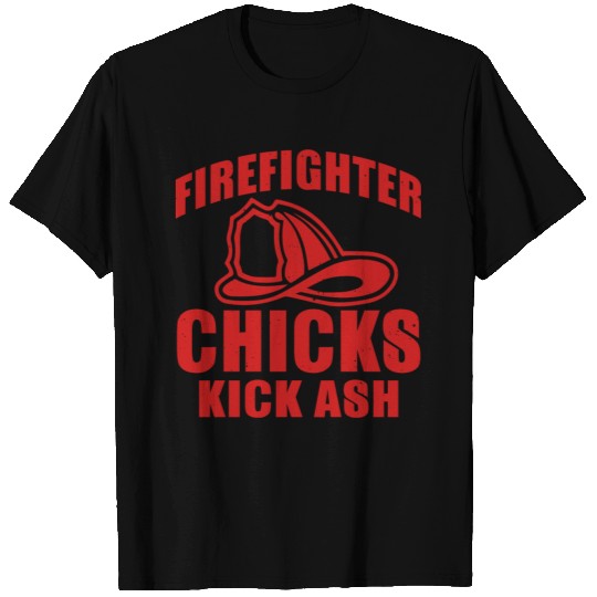 Firefighter chicks kick ash T Shirts