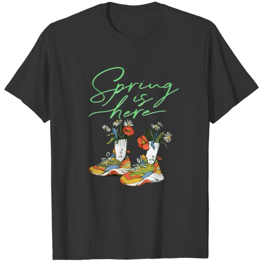 Spring is here flowers shoes sun meadow Sneaker T Shirts