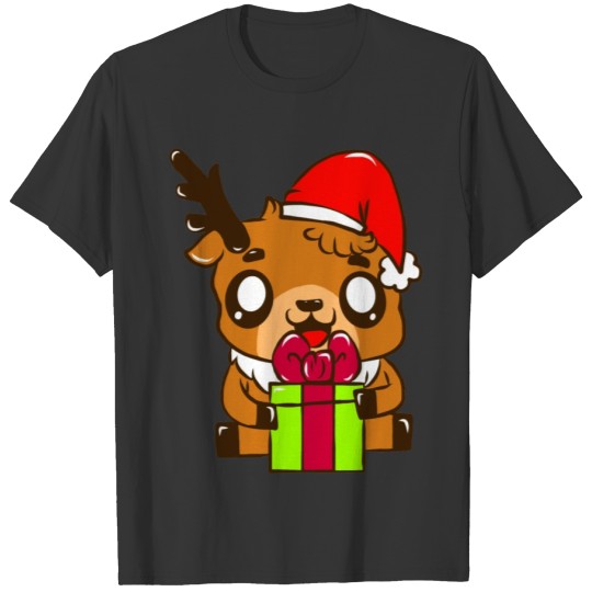 Reindeer with a Gift T-shirt