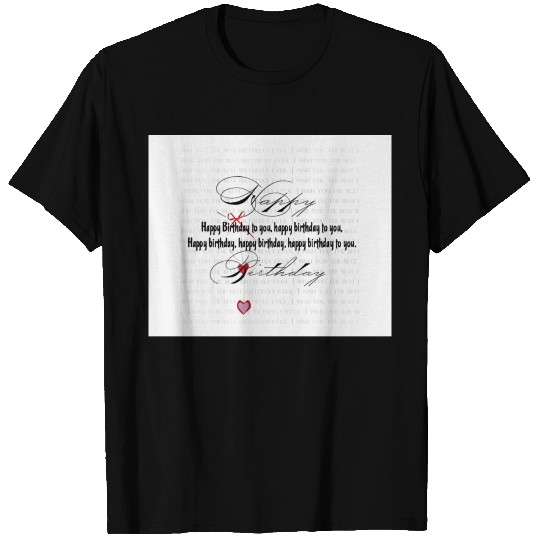 creative word art happy birthday T Shirts