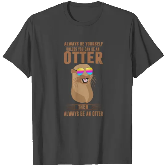 Sea otter otter space moon swimming sea ocean T Shirts