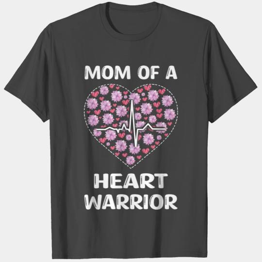 Mom Of a Heart Warrior CHD Awareness Gift Saying T Shirts