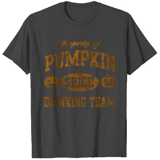 Pumpkin Spice Drinking Team Halloween Women Girls T Shirts