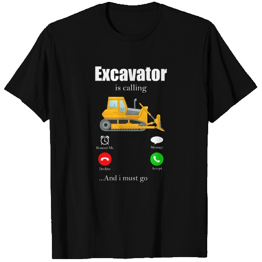 Excavator Construction Work Road Construction T Shirts