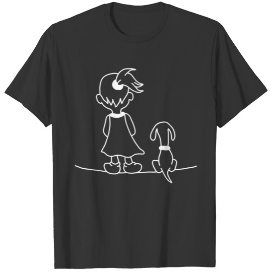 Girl Dog Cute T-shirt