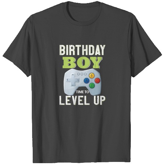 Birthday Boy Time to Level Up Video Game Birthday T Shirts