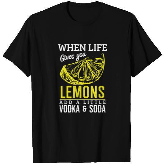 Funny Vodka Soda Lemon Alcohol Apparel T Shirts