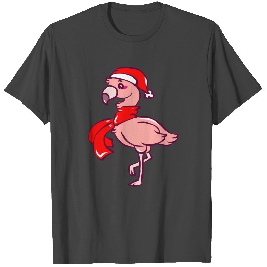 Flamingo on Christmas T Shirts