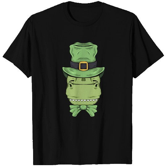 t rex st patrick day dinosaur fun design T Shirts