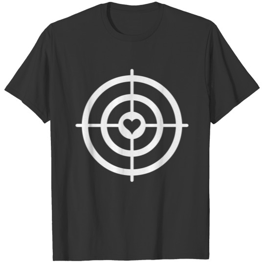 Couple Bow and Arrow target Heart Valentines Day T-shirt