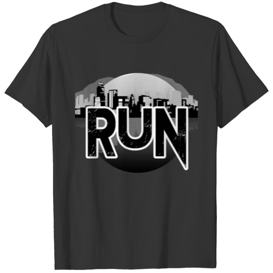 Running Cityscape City View Moonlight T-shirt