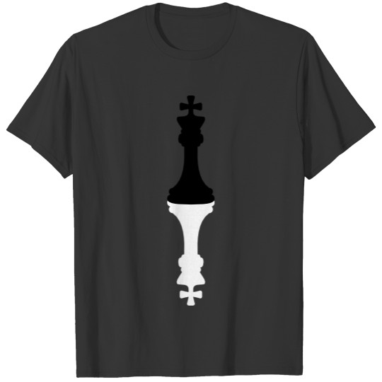 Mirrored chess king T-shirt