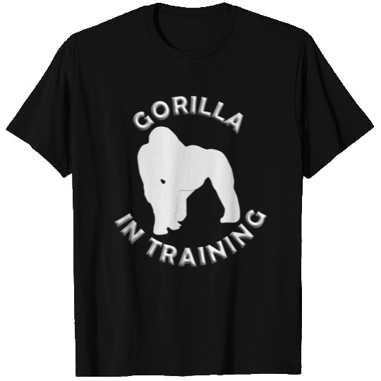 Silverback Gorilla in Training White T Shirts