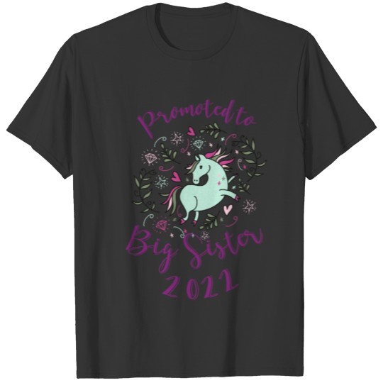 Big Sister 2022 Unicorn for Pregnancy Announcement T-shirt