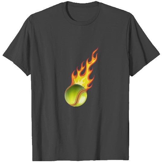 Softball Fire Ball Baseball Catcher Pitcher Gift T Shirts