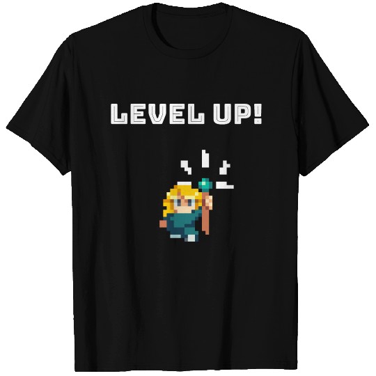 Wizard Retro Video Game Level Up! T Shirts