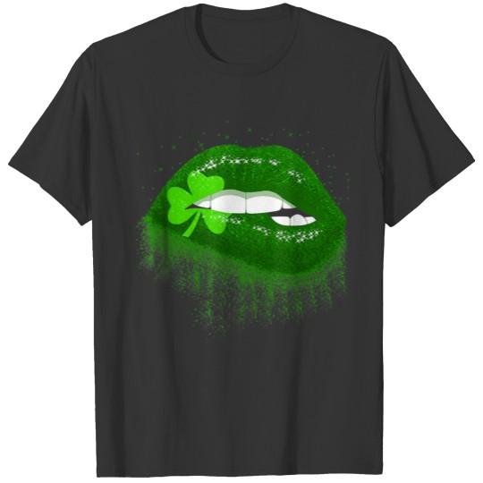 Funny Shamrock Lip T-shirt