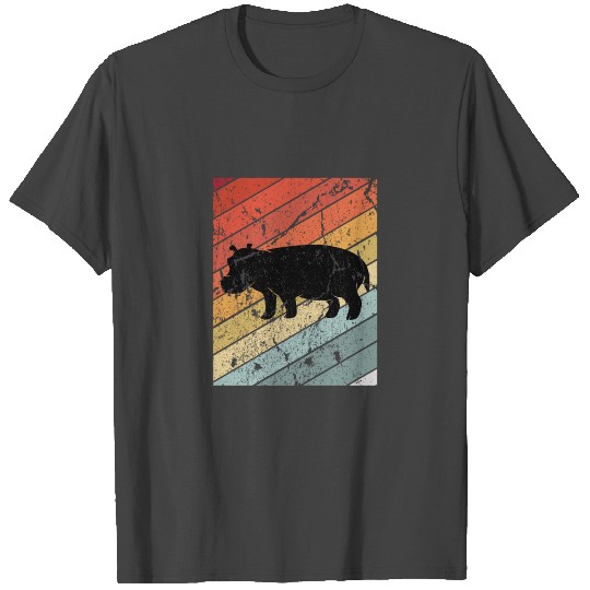 Retro Hippo Animal Gift T Shirts