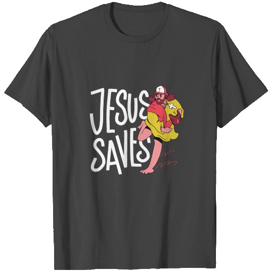 Jesus saves awesome christian baseball christ T Shirts