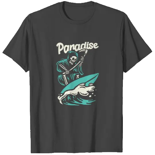 SKELETON SURFING IN PARADISE T Shirts