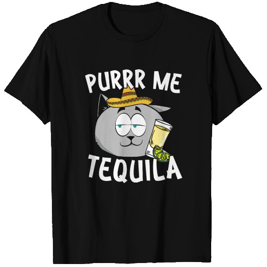 Purr Me Tequila Cinco De Mayo Cat Lover Mexican T Shirts