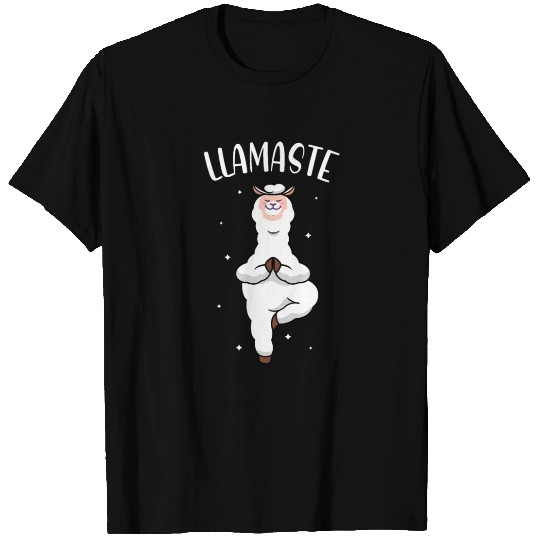 Llamaste Alpaca Lama I Meditation Motif T Shirts